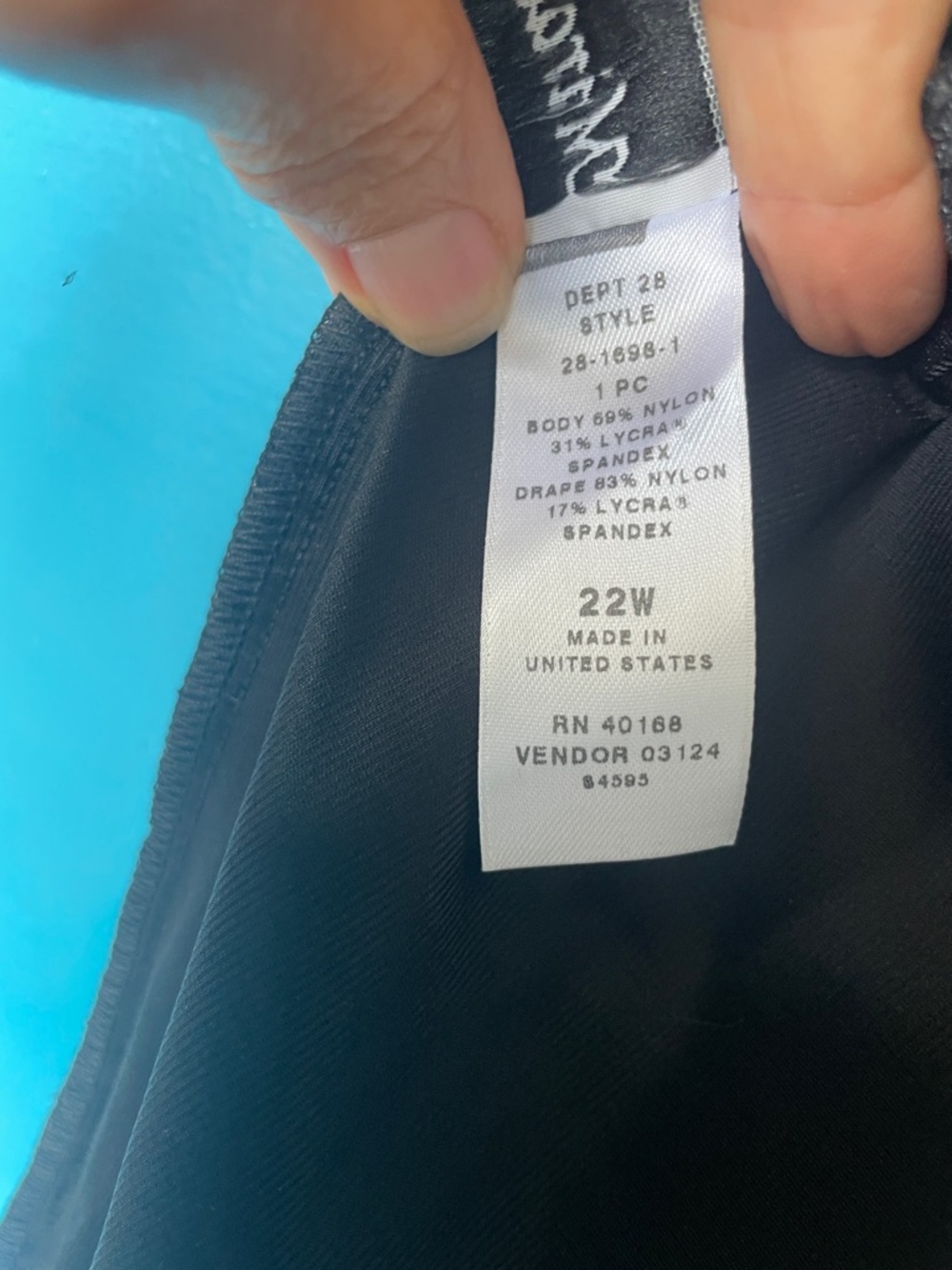 Miraclesuit Black Ruched One-Piece Swimsuit NWOT SZ 22W - Picture 10 of 10